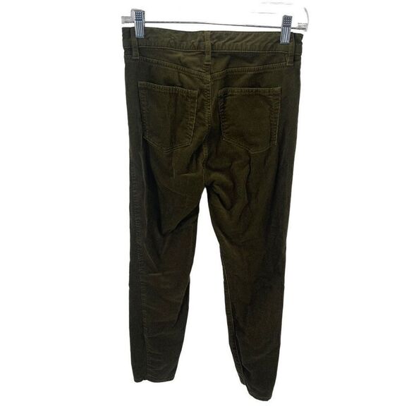 LOFT Women's Corduroy Pants High Waist Skinny Stretch Casual green olive Size 4 - Picture 4 of 10